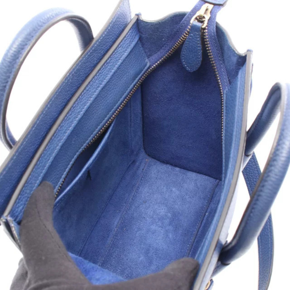 Celine Handbag Luggage Leather Blue Shopper - Picture 3 of 9